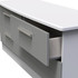 Knightsbridge 4 Drawer Bed Box in Grey Gloss & Grey