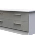 Knightsbridge 4 Drawer Bed Box in Grey Gloss & Grey