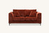 Aluxo Lenox Sofa Range in Rust Velvet 2 Seater