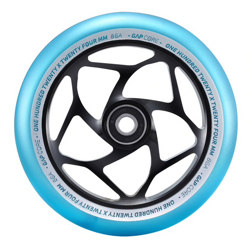 Envy Gap Core Wheels 120mm -Black/Teal (pair) Envy Gap Core Wheels 120mm -Black/Teal (pair)