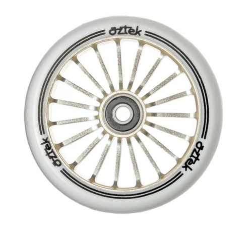 The Architect XL Wheels are designed by Aztek Scooters to be some of the lightest 30mm pro scooter wheels available, thanks to the strong 19-spoke core.  High-rebound, low-profile urethane keep these wheels responsive and fast rolling. The Architect XL Wheels are designed by Aztek Scooters to be some of the lightest 30mm pro scooter wheels available, thanks to the strong 19-spoke core.  High-rebound, low-profile urethane keep these wheels responsive and fast rolling.
