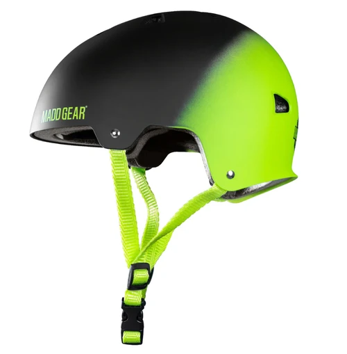 Madd Gear Certified EPS Helmet - Black/Green 