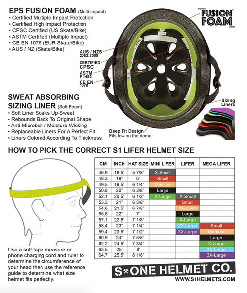 S1 Lifer Certified Helmet "WATERMELON"- XS