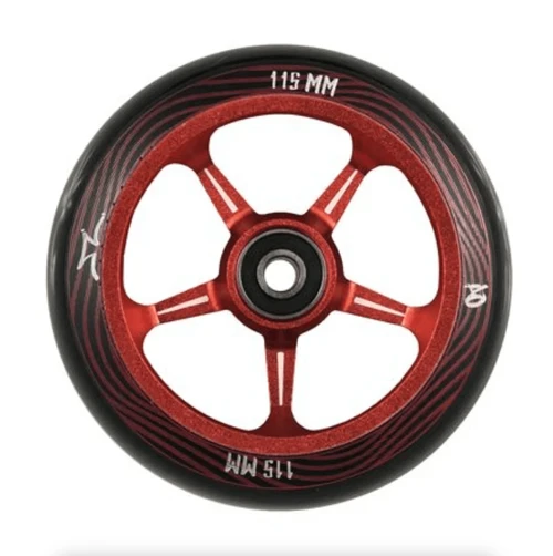 AO Pentacle Wheels - 115mm x 30mm (pair) - Fade red
