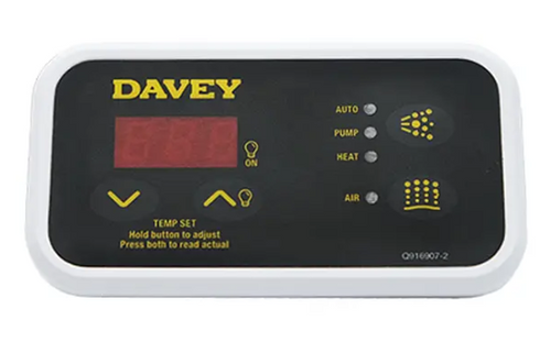 Davey Spa Quip® SP600/SP601 Touchpad and Overlay