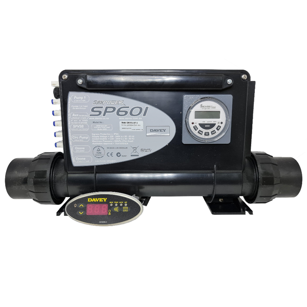 Davey Spa Quip® SP601 1.5kw Controller W/ Time Clock / Oval Touchpad