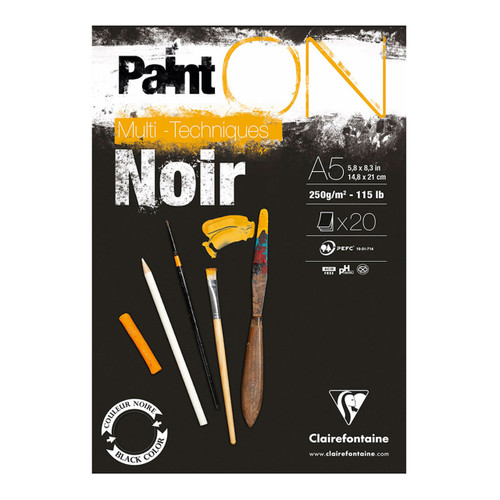 PaintON Pad Black A5 20sh