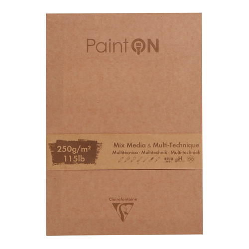 PaintON Pad Kraft Cover Assorted 17.6x25cm 50sh