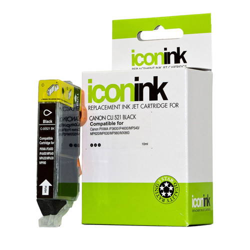 Icon Compatible Canon CLI521 Black Ink Cartridge