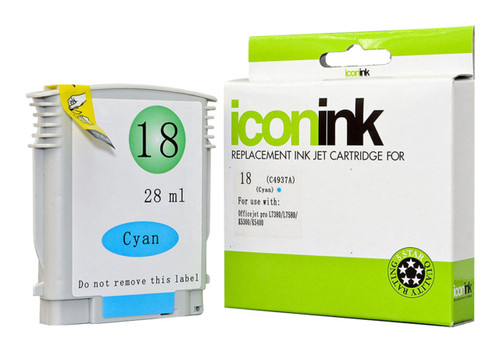 Icon Compatible HP 18 Cyan Ink Cartridge (C4937A)