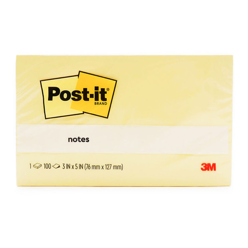 Post-it Notes 655-Y 76x127mm Yellow 100sh
