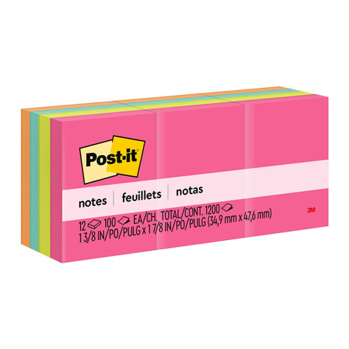 Post-it Notes 653-AN 35x48mm Poptimistic (Cape Town), Pack of 12