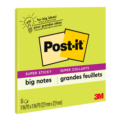 Post-it Super Sticky Big Notes BN11 Bright Green 279x279mm 30sh