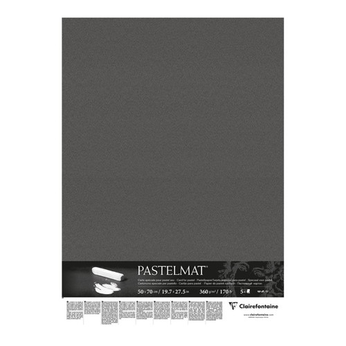 Pastelmat Paper 50x70cm Anthracite, Pack of 5