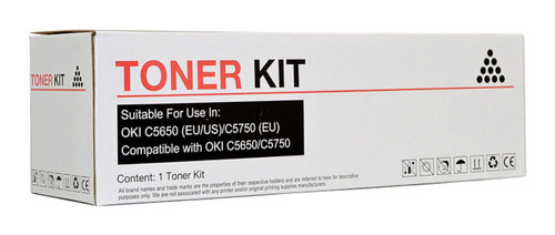 Icon Compatible OKI C5650 C5750 Black Toner Cartridge