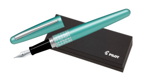 Pilot MR3 Fountain Pen Medium Metallic Aqua Blue (FP-MR3-M-DT)