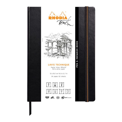 Rhodia Touch Pen and Inkwash Book A4 Portrait Blank