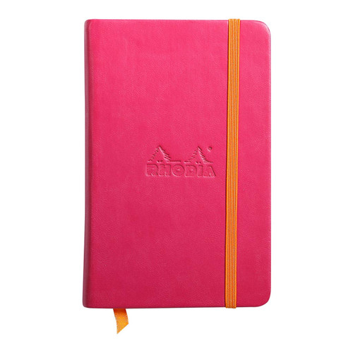Rhodiarama Hardcover Notebook Pocket Lined Raspberry