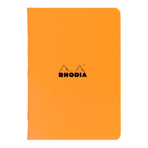 Rhodia Classic Notebook Stapled A4 Lined Orange