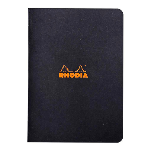 Rhodia Classic Notebook Stapled A5 Lined Black