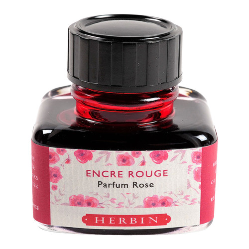 Herbin Scented Ink 30ml Red, Rose Scent