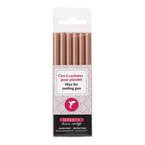 Herbin Wax Gun Sticks Rose Gold, Pack of 6