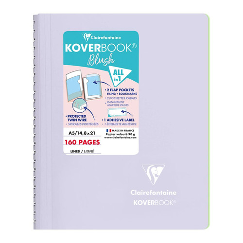 Koverbook Spiral Blush A5 Lined Lilac