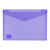 Icon PP Document Wallet A4 Button Closure Purple