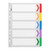 Icon Cardboard Dividers with Reinforced Tabs 5 Tab Coloured