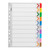Icon Cardboard Indices with Reinforced Tabs 1-10 Coloured