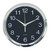 Italplast Quartz Wall Clock 30cm Black, Chrome Trim
