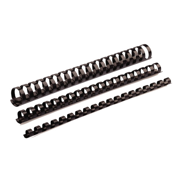 Fellowes Plastic Binding Coils 16mm Black, Pack of 100