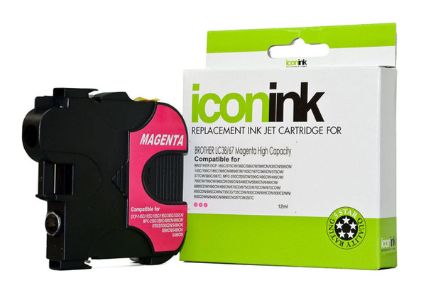 Icon Compatible Brother LC38 LC67 Magenta Ink Cartridge