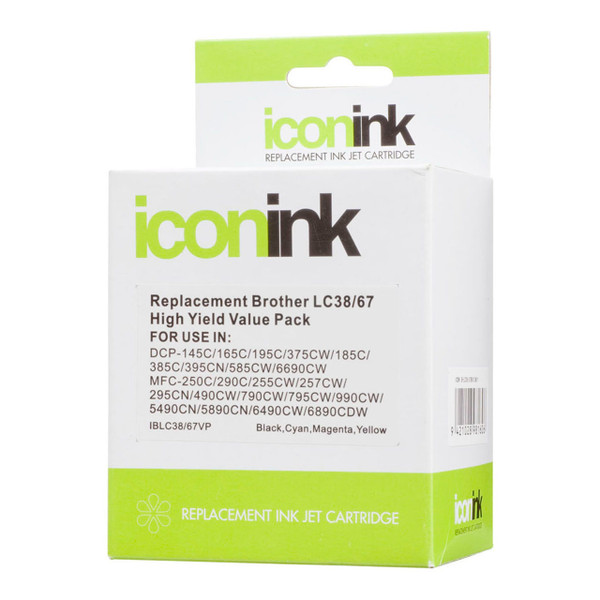 Icon Compatible Brother LC38 LC67 BCMY Ink Value Pack
