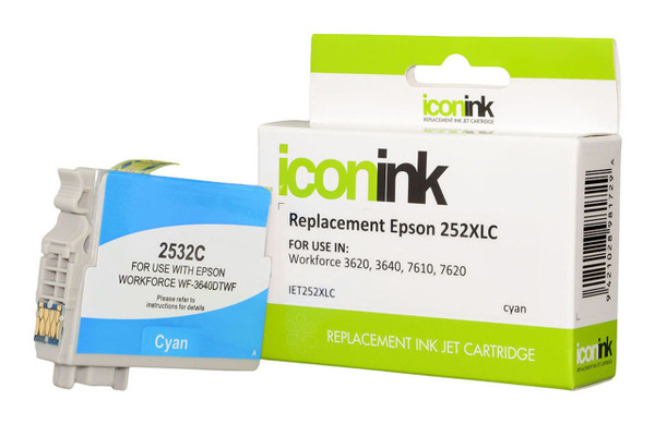 Icon Compatible Epson 252XL C13T253292 Cyan Ink Cartridge