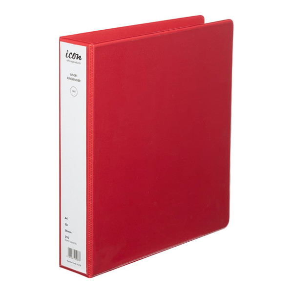 Icon Insert Binder A4 2D 38mm Red