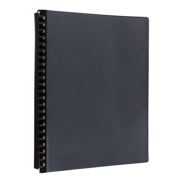 Icon Refillable Display Book A4 with Clear Cover 20 Pocket Black