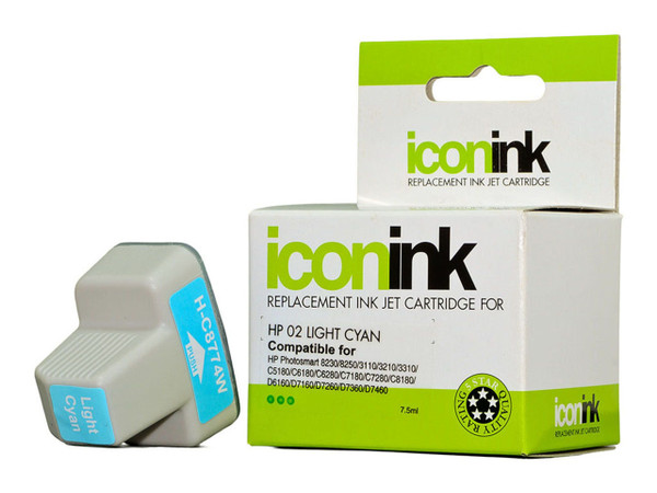 Icon Compatible HP 02 Light Cyan Ink Cartridge (C8774WA)