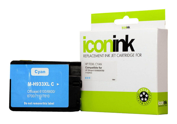 Icon Compatible HP 933 XL Cyan Ink Cartridge (CN054AA