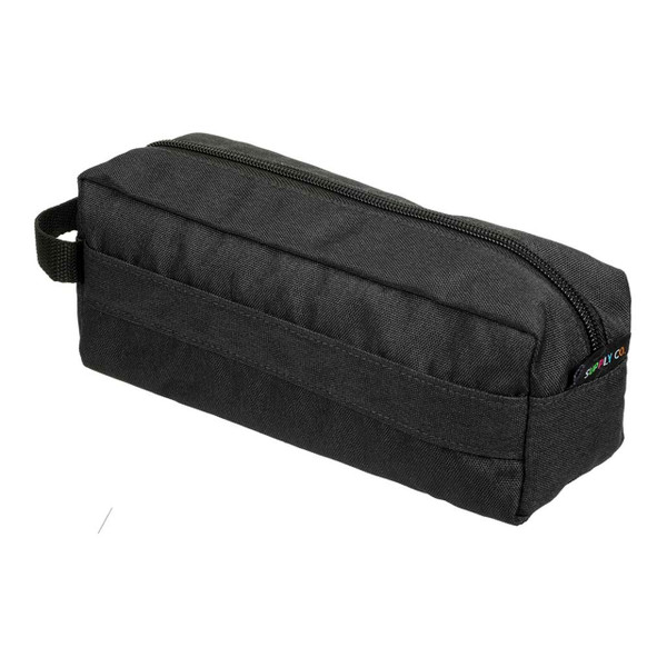 Supply Co Pencil Case Barrel 1 Zip Black 22x8x8cm