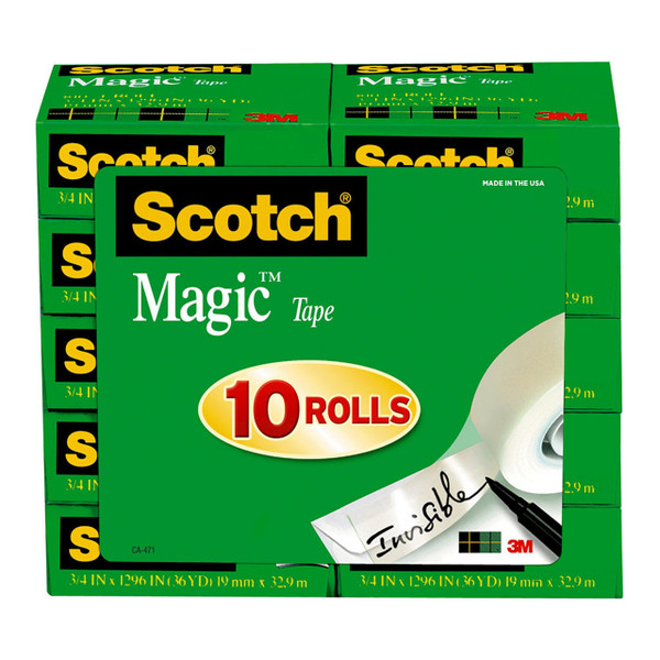 Scotch Magic Tape 810 19mmx33m, Pack of 10