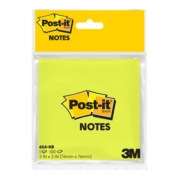 Post-it Notes 654-HB-1 76X76mm Lime 100sh