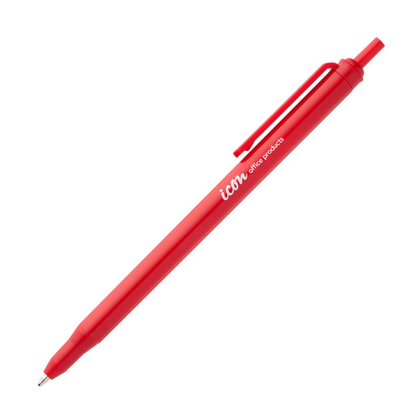 Icon One Piece Ballpoint Pen Red