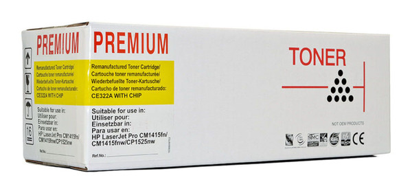 Icon Compatible HP CE322A CB542A Yellow Toner Cartridge