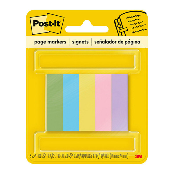 Post-it Page Markers 670-5AU 12x44mm Floral Fantasy (Jaipur), Pack of 5
