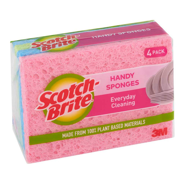 Scotch-Brite Handy Sponge Antibacterial, Pack of 4
