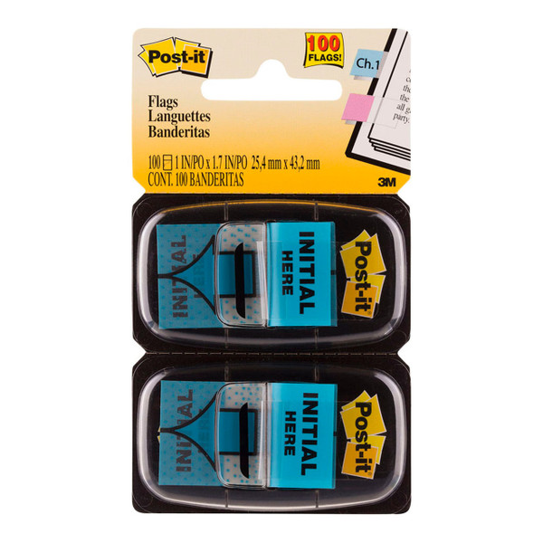 Post-it Flags 680-IH2 25x43mm Initial Here, Pack of 2