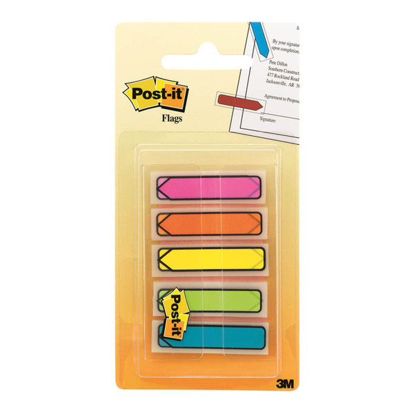 Post-it Arrow Flags 684-ARR2 12x43mm Bright, Pack of 5