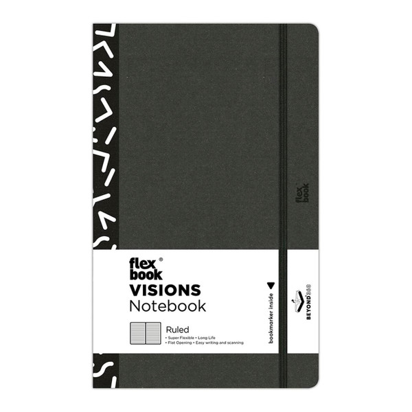 Flexbook Visions Notebook Medium Ruled Black