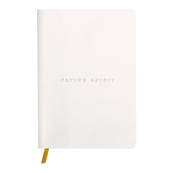 Flying Spirit Leather Journal A5 Lined White